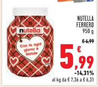 Conad NUTELLA FERRERO 950 g offerta