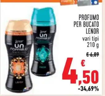 Conad PROFUMO PER BUCATO LENOR vari tipi 210 g offerta