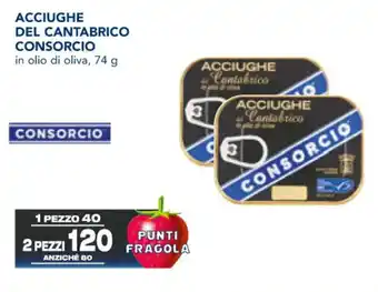 Esselunga ACCIUGHE DEL CANTABRICO CONSORCIO 74 g offerta