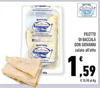 Conad FILETTO DI BACCALA DON GIOVANNI salato all'etto offerta