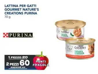 Esselunga LATTINA PER GATTI GOURMET NATURE'S CREATIONS PURINA 70 g offerta