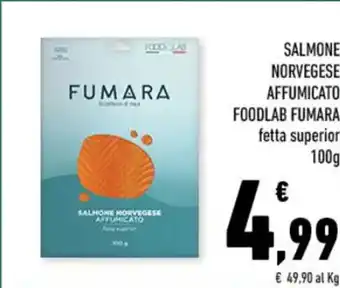 Conad SALMONE NORVEGESE AFFUMICATO FOODLAB FUMARA fetta superior 100g offerta