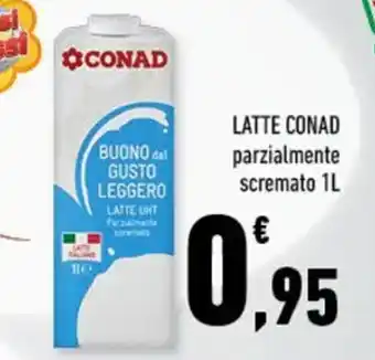 Conad LATTE CONAD parzialmente scremato 1L offerta