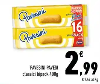 Conad PAVESINI PAVESI classici bipack 400g offerta