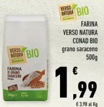 Conad FARINA VERSO NATURA CONAD BIO grano saraceno 500 g offerta