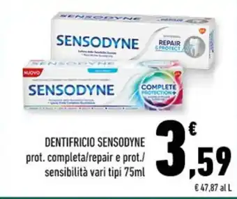 Conad DENTIFRICIO SENSODYNE vari tipi 75ml offerta
