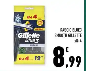 Conad RASOIO BLUE3 SMOOTH GILLETTE offerta