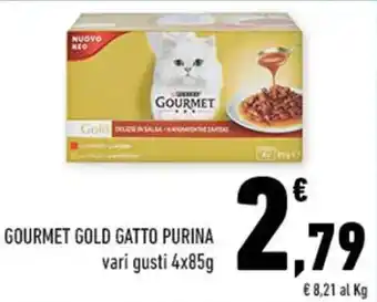 Conad GOURMET GOLD GATTO PURINA vari gusti 4x85g offerta