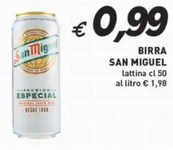 Coal BIRRA SAN MIGUEL lattina cl 50 offerta