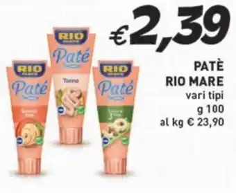 Coal PATÈ RIO MARE vari tipi g 100 offerta