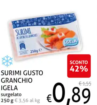 Ecu Discount Surimi Gusto Granchio Igela surgelato 250 g offerta