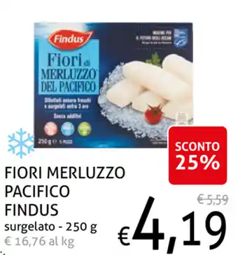 Ecu Discount Findus Fiori Merluzzo Pacifico surgelato 250 g offerta
