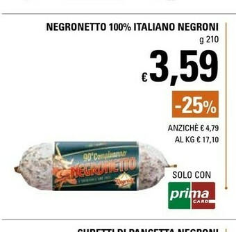 Basko Negroni Salame offerta