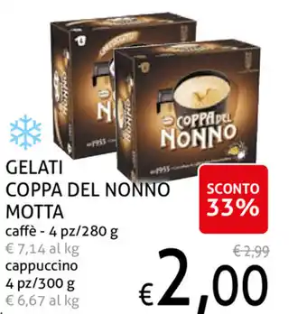 Ecu Discount Gelati Coppa Del Nonno Motta Caffè 4 pz/280 g offerta