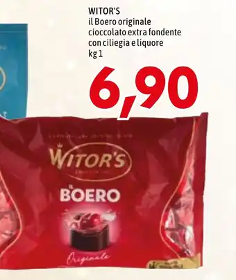 MEGA WITOR'S il Boero originale cioccolato extra fondente con ciliegia e liquore kg 1 offerta