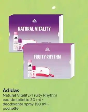 Acqua & Sapone Adidas Natural Vitality/Fruity Rhythm eau de toilette 30 ml + deodorante spray 150 ml + pochette offerta