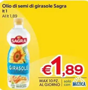Olio di semi di girasole Sagra 1 lt.
