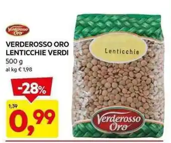 DPiù VERDEROSSO ORO LENTICCHIE VERDI 500 g offerta