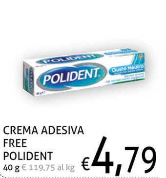 Polident Crema Adesiva Free 40 g