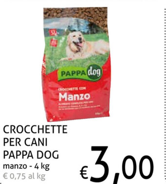 Ecu Discount Pappa Dog Crocchette Per Cani Manzo 4 kg offerta