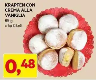 DPiù KRAPFEN CON CREMA ALLA VANIGLIA 85 g offerta