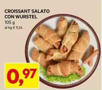 DPiù CROISSANT SALATO CON WURSTEL 105 g offerta