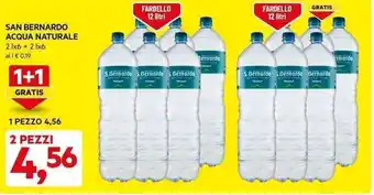 DPiù SAN BERNARDO ACQUA NATURALE 2 lx6 + 2 lx6 offerta