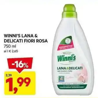 DPiù WINNI'S LANA & DELICATI FIORI ROSA 750 ml offerta