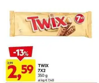 DPiù TWIX 7X2 350 g offerta