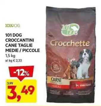 DPiù 101 DOG CROCCANTINI CANE TAGLIE MEDIE / PICCOLE 1,5 kg offerta