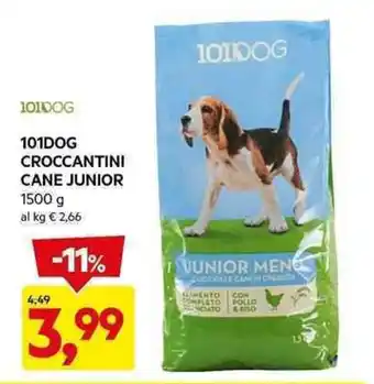 DPiù 101DOG CROCCANTINI CANE JUNIOR 1500 g offerta