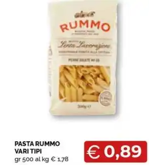 Mercatò Local PASTA RUMMO VARI TIPI gr 500 offerta