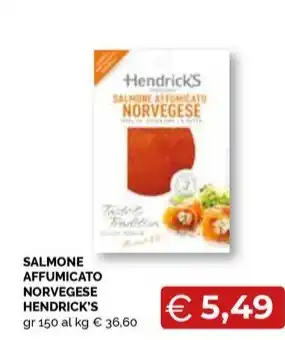 Mercatò Local SALMONE AFFUMICATO NORVEGESE HENDRICK'S gr 150 offerta