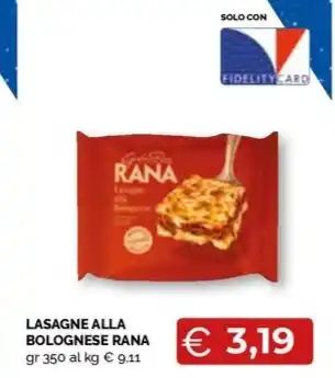 LASAGNE ALLA BOLOGNESE RANA