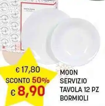 Risparmio Casa MOON SERVIZIO TAVOLA 12 PZ BORMIOLI offerta