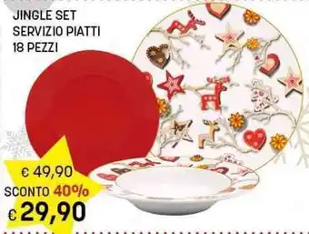 Risparmio Casa JINGLE SET SERVIZIO PIATTI 18 PEZZI offerta