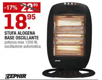 Brico OK ZEPHIR STUFA ALOGENA BASE OSCILLANTE offerta
