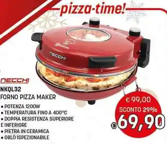 Risparmio Casa NECCHI NKQL32 FORNO PIZZA MAKER offerta