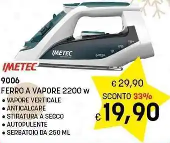 Risparmio Casa IMETEC 9006 FERRO A VAPORE 2200 w offerta