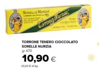 Oasi TORRONE TENERO CIOCCOLATO SORELLE NURZIA gr 470 offerta