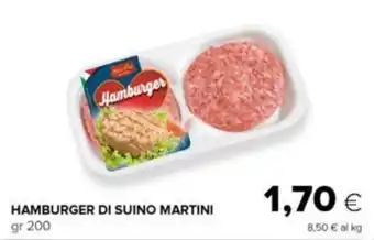 Oasi HAMBURGER DI SUINO MARTINI gr 200 offerta