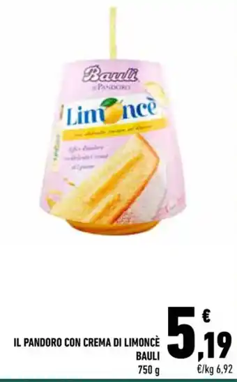 Conad Superstore IL PANDORO CON CREMA DI LIMONCÈ BAULI 750 g offerta