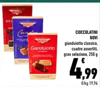 Conad Superstore CIOCCOLATINI NOVI gianduiotto classico, cuadro assortiti, gran selezione, 250 g offerta