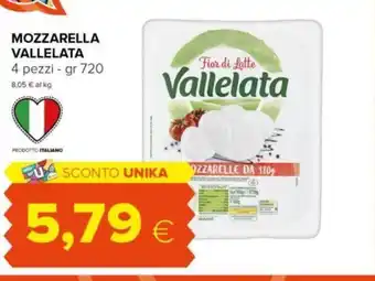 Oasi MOZZARELLA VALLELATA 4 pezzi - gr 720 offerta
