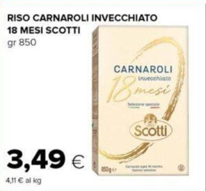 RISO CARNAROLI INVECCHIATO 18 MESI SCOTTI gr 850 offerta di Oasi