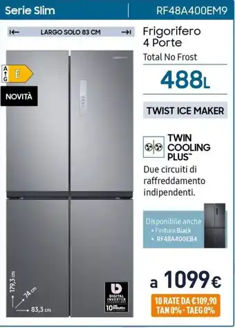 Unieuro Samsung Serie Slim RF48A400EM9 offerta