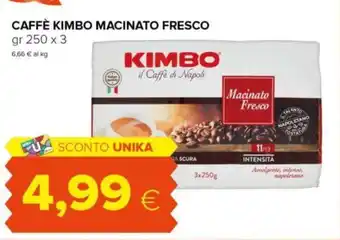Oasi CAFFÈ KIMBO MACINATO FRESCO gr 250 x 3 offerta