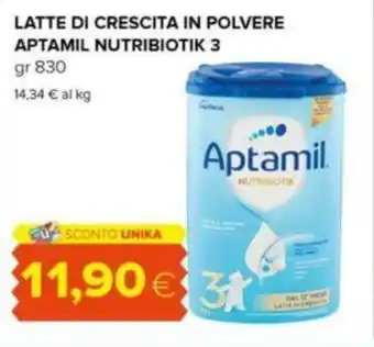 Oasi LATTE DI CRESCITA IN POLVERE APTAMIL NUTRIBIOTIK 3 gr 830 offerta
