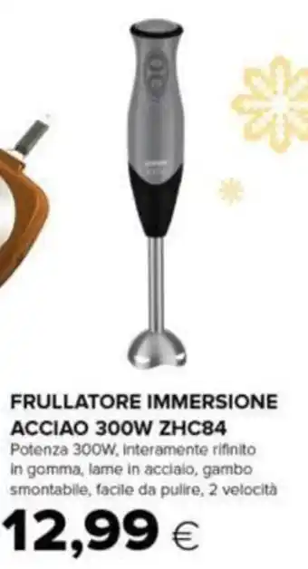 Oasi FRULLATORE IMMERSIONE ACCIAO 300W ZHC84 offerta