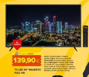 Oasi TV LED 40" MAJESTIC FULL HD offerta